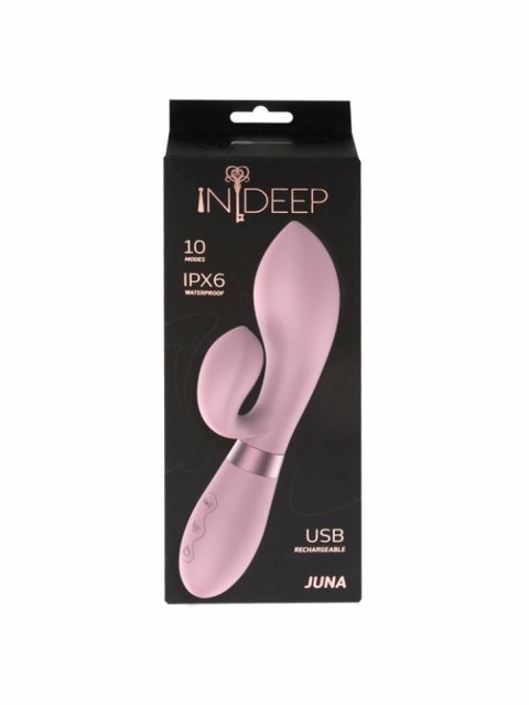 Wibrator króliczek silikonowy Indeep Juna różowy USB 21,5 cm Indeep