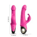 Wibrator króliczek silikonowy Zing pulsacyjnoobrotowy różowy 20cm B - Series Joy
