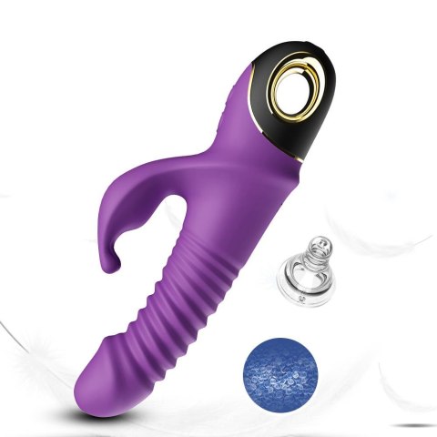 Wibrator króliczek silikonowy pulsacyjnoobrotowy Zing fioletowy 20cm B - Series Joy