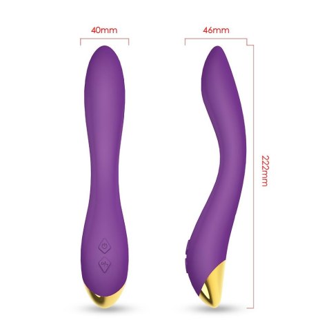Wibrator punktu G Flamingo fioletowy silikonowy USB wodoodporny 22 cm B - Series Joy