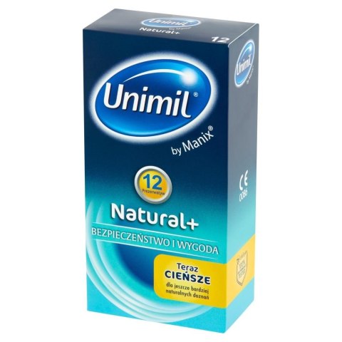 Prezerwatywy cienkie Unimil Natural+ naturalne 12 szt 53 mm Unimil