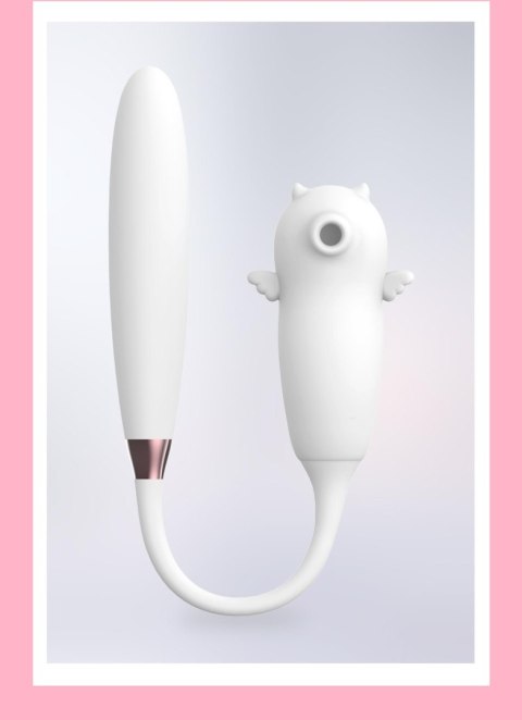 Stymulator bezdotykowy łechtaczki Viola biały silikonowy USB wodoodporny B - Series Lyla