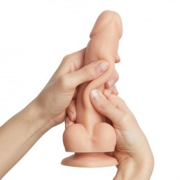 Dildo realistyczne Sliding Skin Strap on me waniliowe 18 cm Strap-on-me