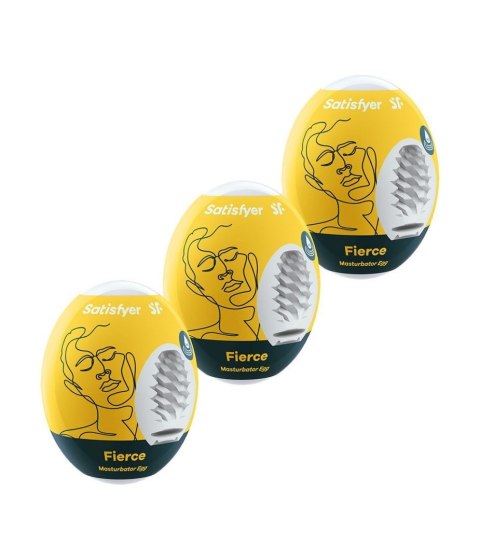 Jajka masturbacyjne Satisfyer Fierce żółty biały 7 cm zestaw 3 Satisfyer
