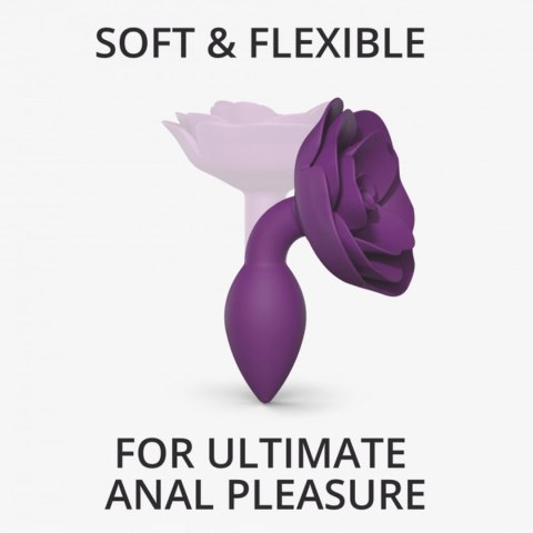 Korek analny silikonowy Open Roses Love to Love fioletowy S 8 cm Love to Love