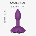 Korek analny silikonowy Open Roses Love to Love fioletowy S 8 cm Love to Love