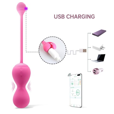 Kulki keglowe Magic Motion Kegel Master różowe z aplikacją Magic Motion
