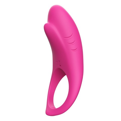 Pierścień erekcyjny wibrujący Shark silikonowy różowy USB B - Series Joy