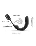 Silikonowy masażer prostaty z podwójnym pierścieniem Dorcel 18 cm Dorcel