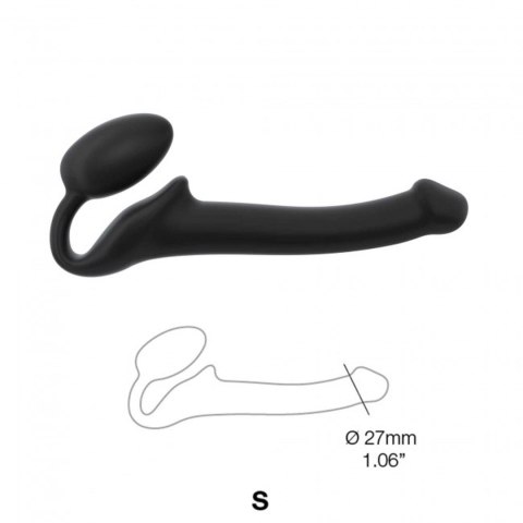 Strapon bez pasków giętki półrealistyczny Straponme czarny S 17 cm Strap-on-me