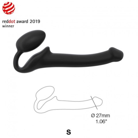 Strapon bez pasków giętki półrealistyczny Straponme czarny S 17 cm Strap-on-me
