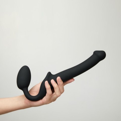 Strapon bez pasków giętki półrealistyczny Straponme czarny S 17 cm Strap-on-me