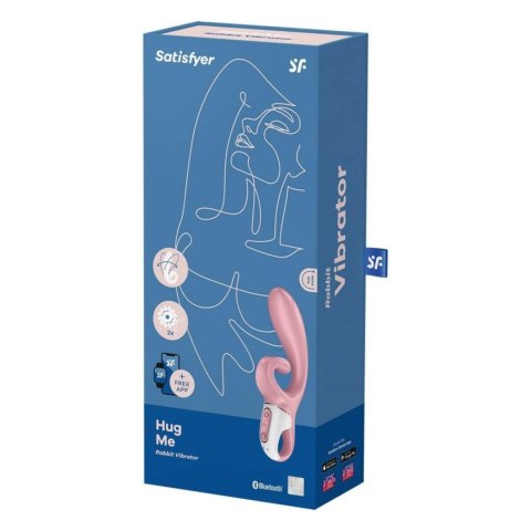 Wibrator punktu G Satisfyer Hug Me różowy silikonowy z aplikacją USB Satisfyer