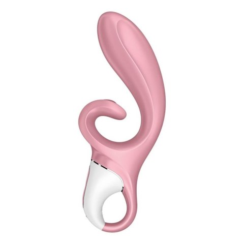 Wibrator punktu G Satisfyer Hug Me różowy silikonowy z aplikacją USB Satisfyer