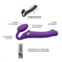 Wibrujący strap-on Strap-on-me L fioletowy USB silikonowy Strap-on-me