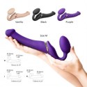 Wibrujący strap-on Strap-on-me silikonowy M fioletowy USB wodoodporny Strap-on-me