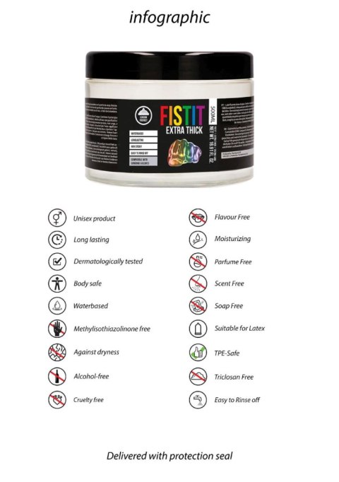 Żel do fistingu Fist It Extra Thick tęczowy 500 ml ShotsToys