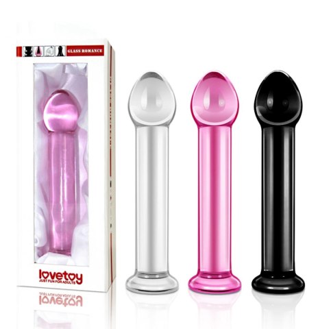 Dildo szklane Romance Lovetoy czarne 16 cm Lovetoy