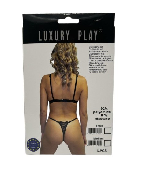 Komplet bielizny superelastyczny Luxury Play czarny Small Luxury Play