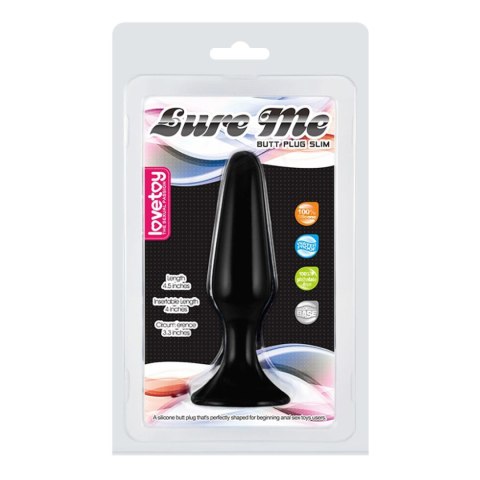 Korek analny silikonowy Lure Me Lovetoy czarny 11,5 cm Lovetoy