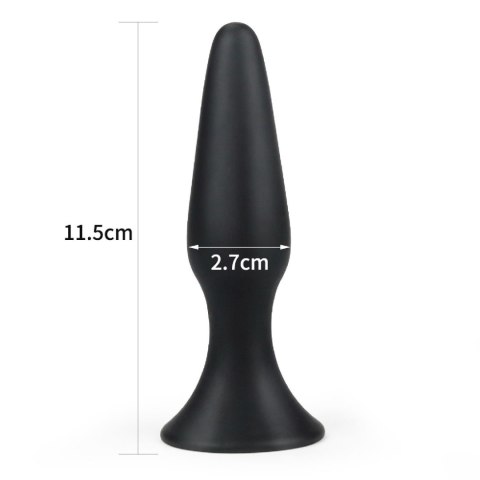 Korek analny silikonowy Lure Me Lovetoy czarny 11,5 cm Lovetoy