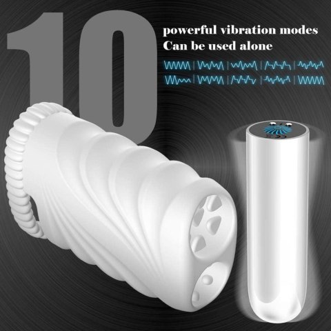Masturbator waginalny z wibracją B Series Cute biały USB wodoodporny B - Series Cute