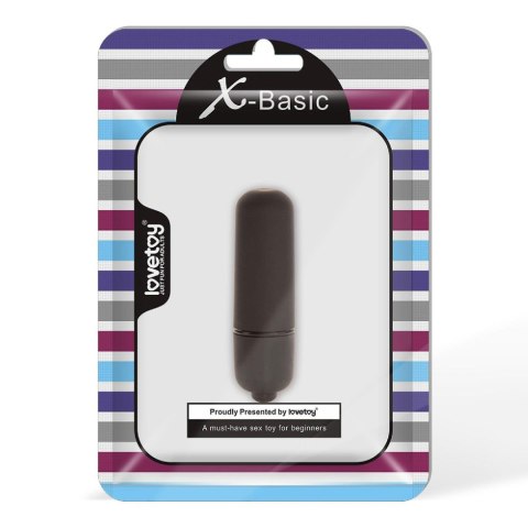 Mini wibrator Lovetoy XBasic Bullet srebrny 10 prędkości 6 cm Lovetoy