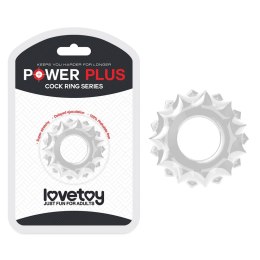 Pierścień erekcyjny Lovetoy Power Plus transparentny rozciągliwy Lovetoy