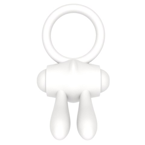 Pierścień wibrujący Lovetoy silikonowy biały 7.5 cm Lovetoy