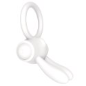 Pierścień wibrujący Lovetoy silikonowy biały 7.5 cm Lovetoy