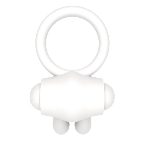 Pierścień wibrujący Lovetoy silikonowy biały 7.5 cm Lovetoy