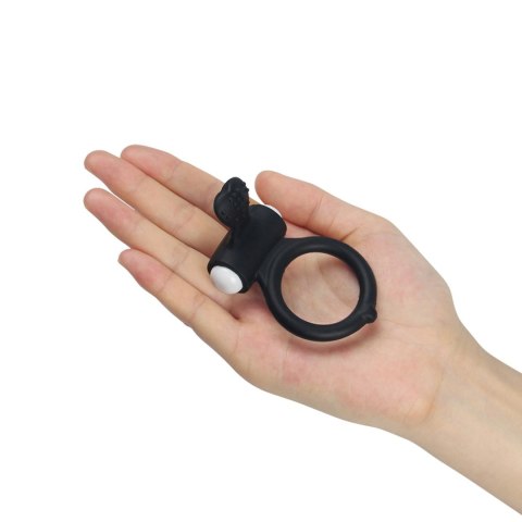 Pierścień wibrujący silikonowy Lovetoy czarny 7 cm Lovetoy