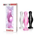 Szklany korek analny Lovetoy Romance różowy 11 cm Lovetoy