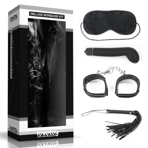 Zestaw Bondage Deluxe Lovetoy z Wibratorem Czarny Lovetoy