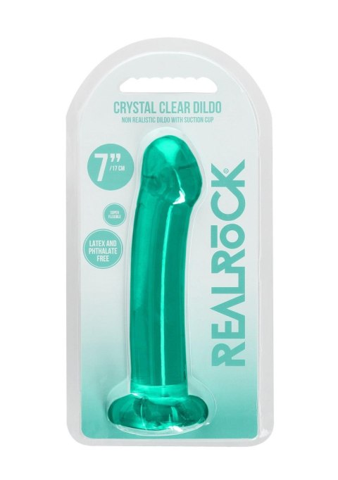 Dildo RealRock Crystal Clear przezroczyste z przyssawką 17 cm RealRock
