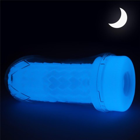 Masturbator żebrowany Lumino Play Lovetoy biały świecący 20 cm Lovetoy