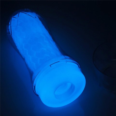 Masturbator żebrowany Lumino Play Lovetoy biały świecący 20 cm Lovetoy