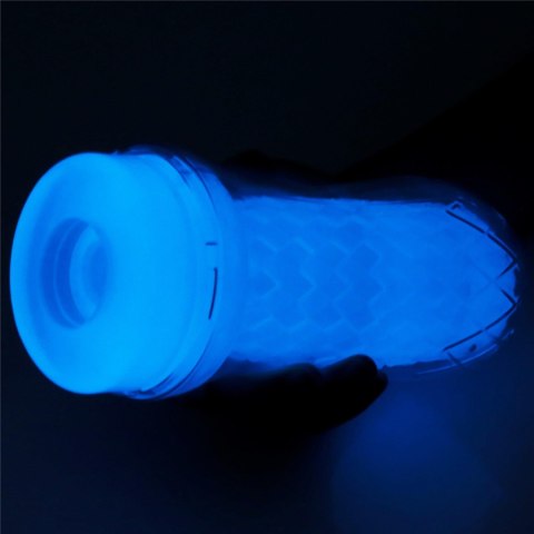 Masturbator żebrowany Lumino Play Lovetoy biały świecący 20 cm Lovetoy