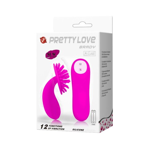 Silikonowy stymulator łechtaczki Pretty Love Brady 12 wibracji Pretty Love