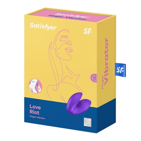 Wibrator na palec Satisfyer Love Riot fioletowy USB Satisfyer
