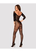 Bodystocking Obsessive G329 czarny XL XXL z imitacją gorsetu Obsessive