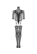 Bodystocking Obsessive G333 czarny z pończochami S/M/L Obsessive