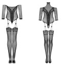 Bodystocking Obsessive G333 czarny z pończochami S/M/L Obsessive