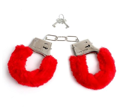 Kajdanki z futerkiem Love Cuffs czerwone Power Escorts Power Escorts