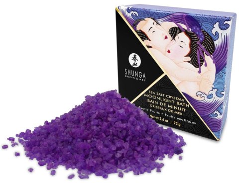 Kryształki soli morskiej Shunga Moonlight Bath Exotic Fruits fioletowe Shunga