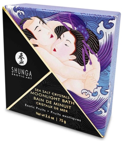 Kryształki soli morskiej Shunga Moonlight Bath Exotic Fruits fioletowe Shunga