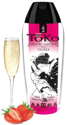 Lubrykant smakowy Toko Aroma Strawberry Sparkling Wine Shunga 165ml Shunga