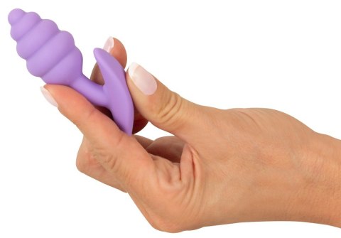 Mini korek analny Cuties fioletowy silikonowy 7 5 cm Cuties