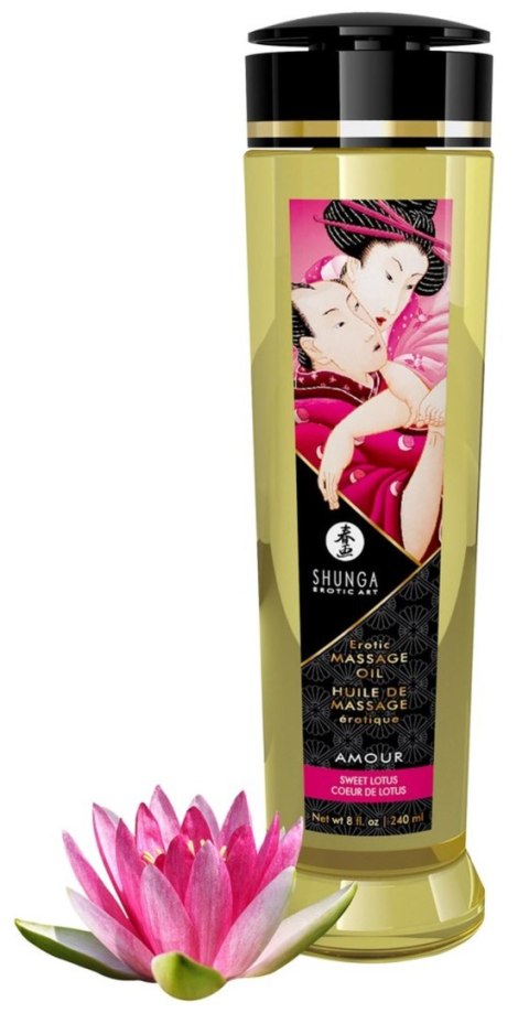 Olejek do masażu erotycznego Shunga Amour słodki lotos Shunga