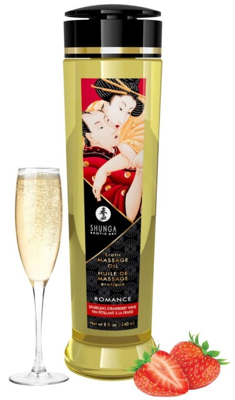 Olejek do masażu erotycznego Shunga Romance truskawka szampan 240 ml Shunga